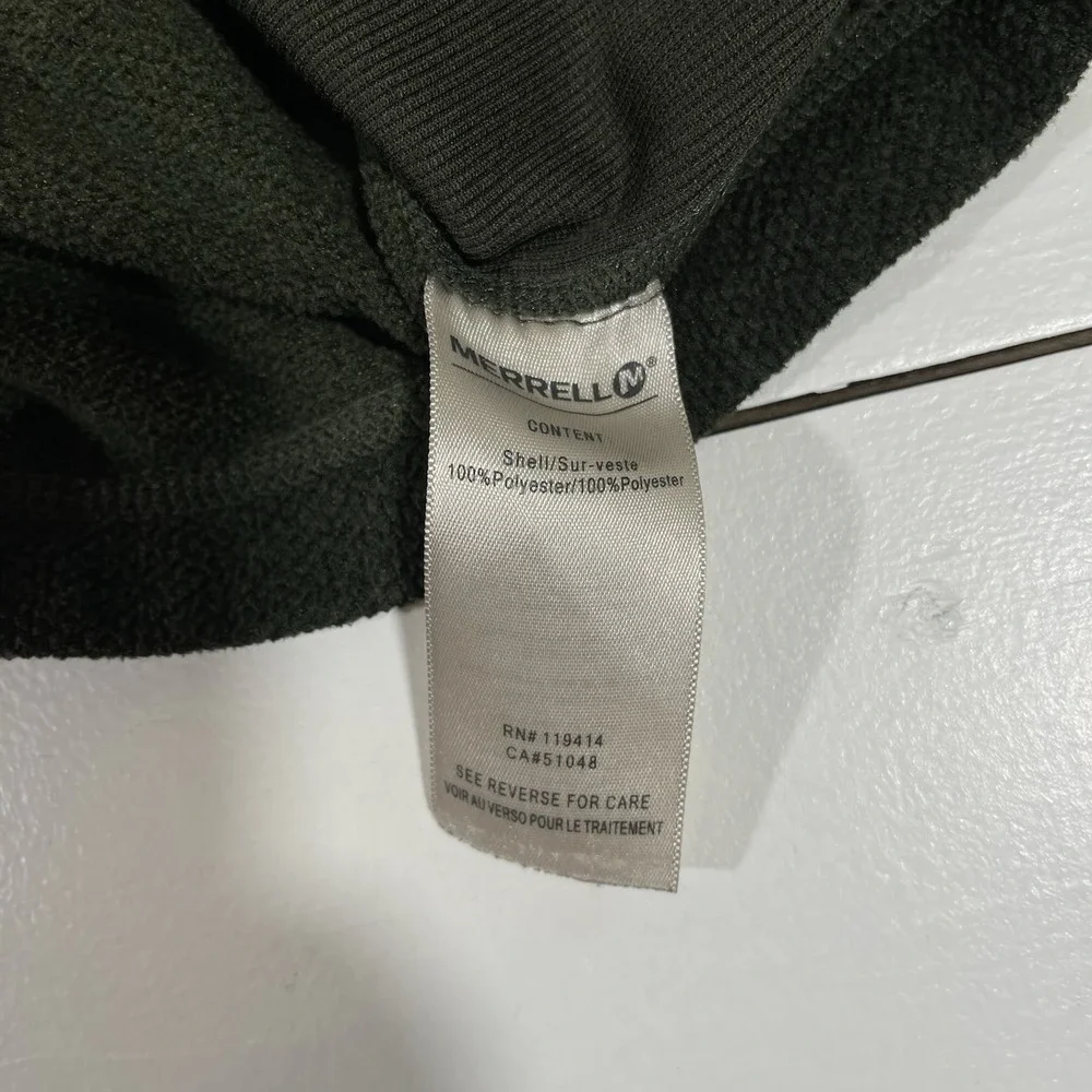 Merrell Terrain Fleece 1/4 Zip Pullover Sweater Forest Green Mens Size‎ XL